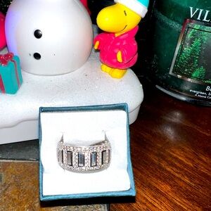 Sterling Silver Baguette Eternity Band